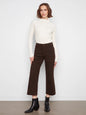 Cropped Wide Leg Stretch Twill Pants C5660RP - Leopard