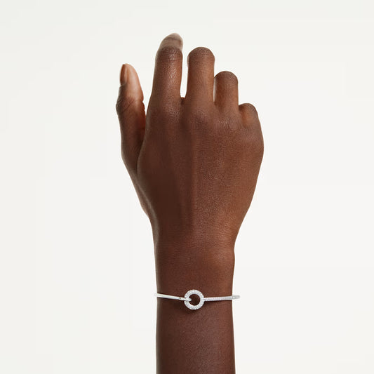 Dextera bangle Round cut, White, Rhodium plated 5743569