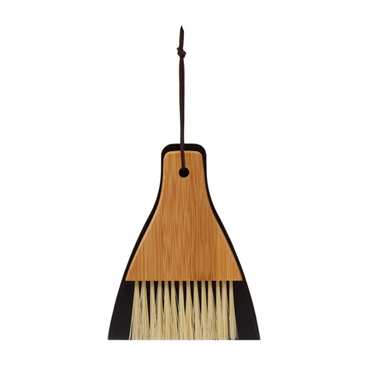 Bamboo Brush & Metal Dustpan