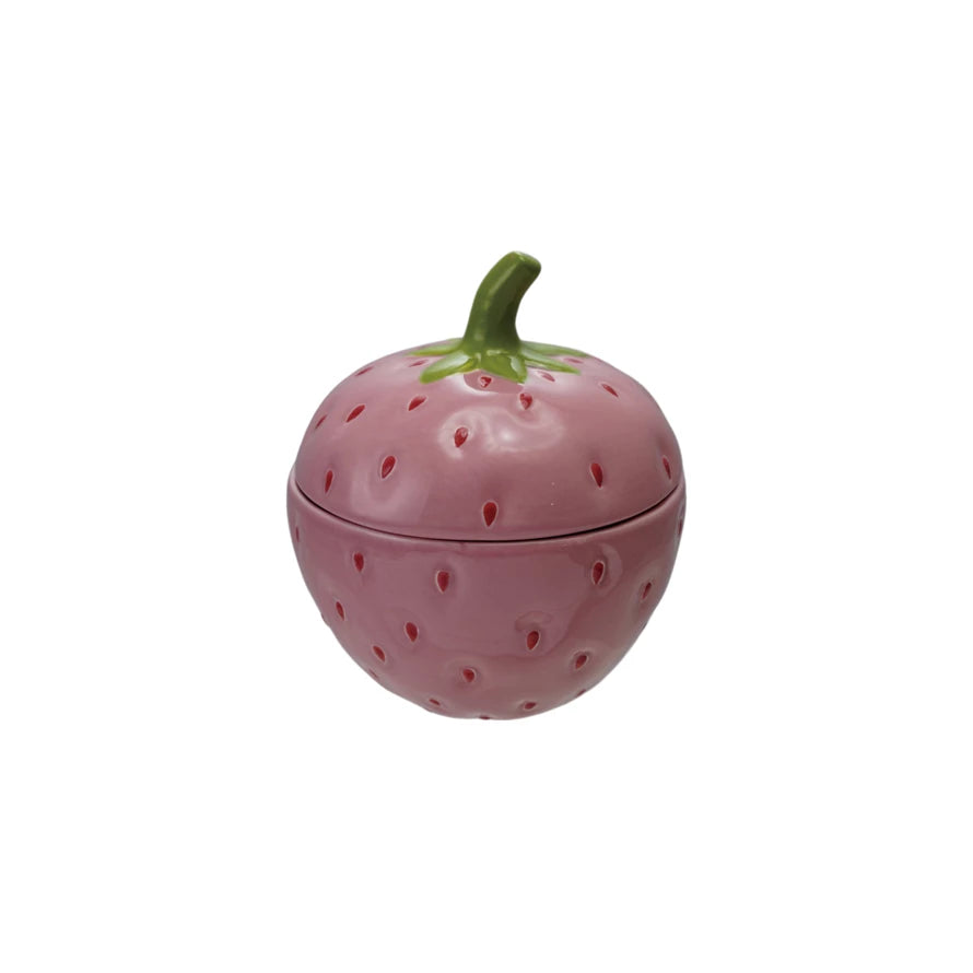 Strawberry Shaped Jar with Lid