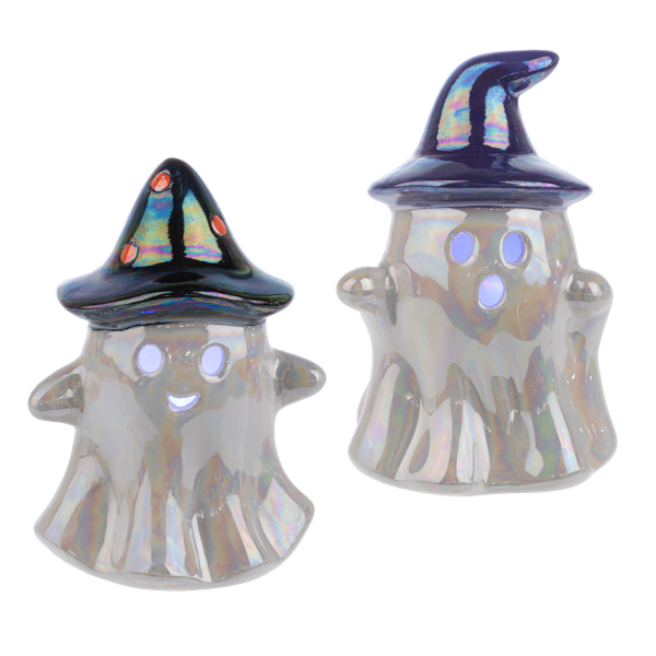 Iridescent Light Up Ghost Figurine