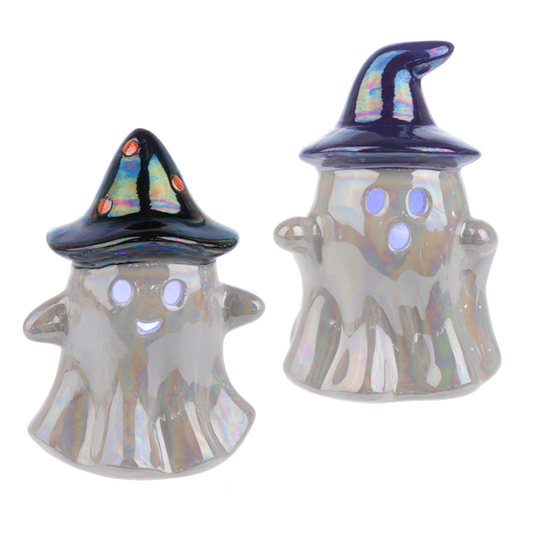 Iridescent Light Up Ghost Figurine