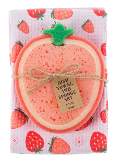 Fruit Sponge & Kitchen Towel Set