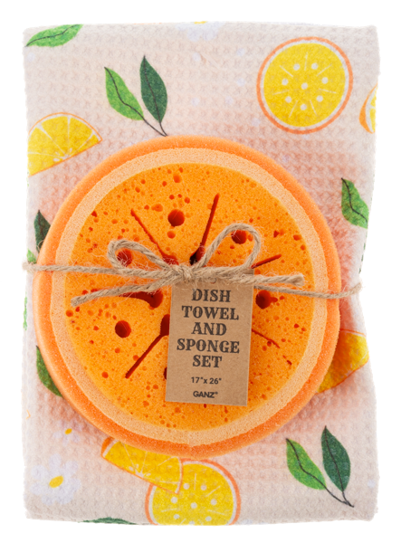 Fruit Sponge & Kitchen Towel Set