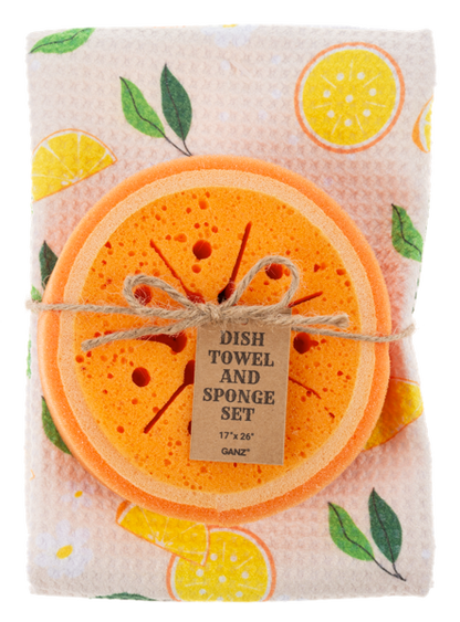 Fruit Sponge & Kitchen Towel Set