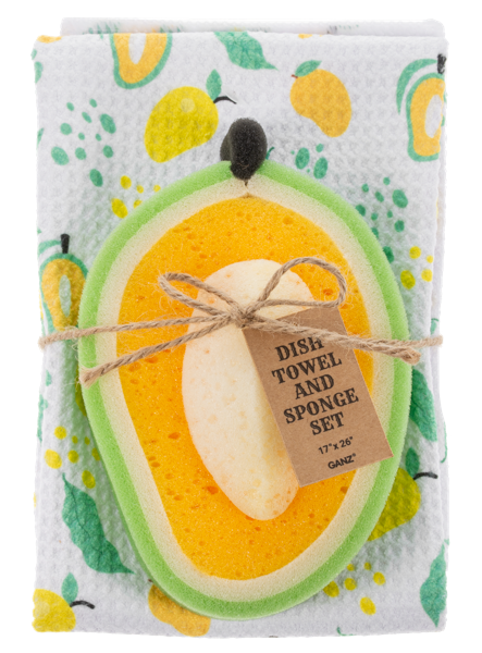 Fruit Sponge & Kitchen Towel Set