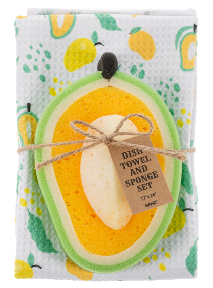 Fruit Sponge & Kitchen Towel Set