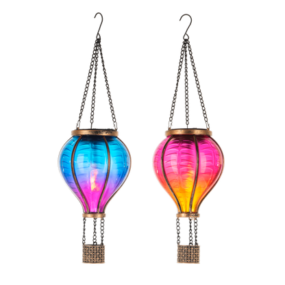 Solar Flickering Light Up Hot Air Balloon
