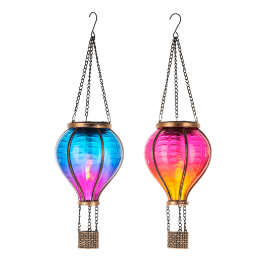 Solar Flickering Light Up Hot Air Balloon
