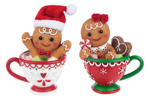 Gingerbread Teacup Ornament