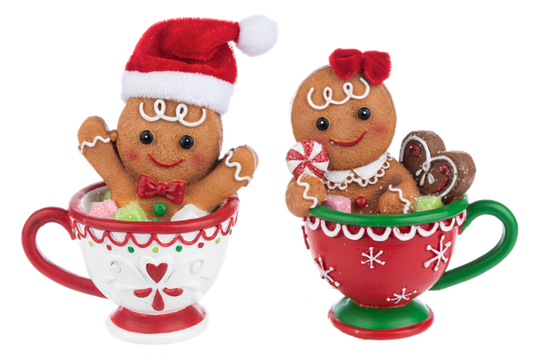 Gingerbread Teacup Ornament
