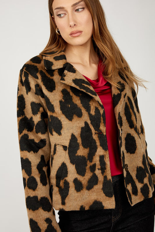 Animal Print Casual Jacket Style 254930
