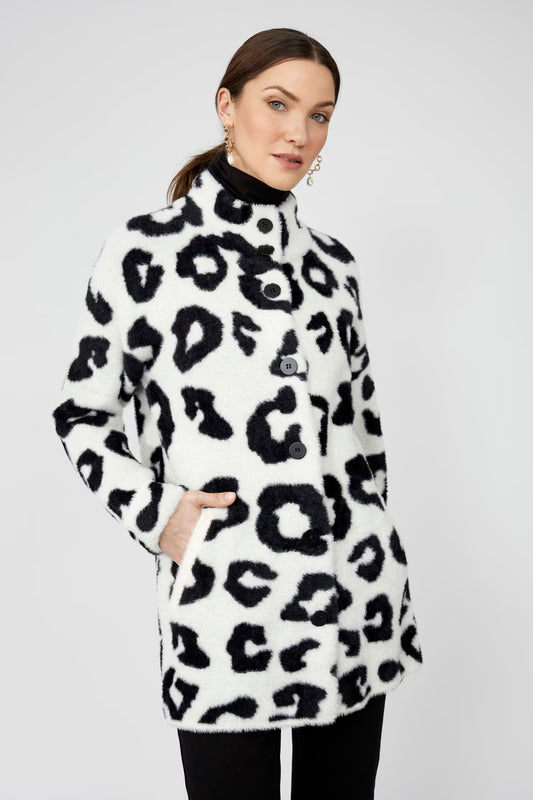 Animal Print High-neck Top Style 253723
