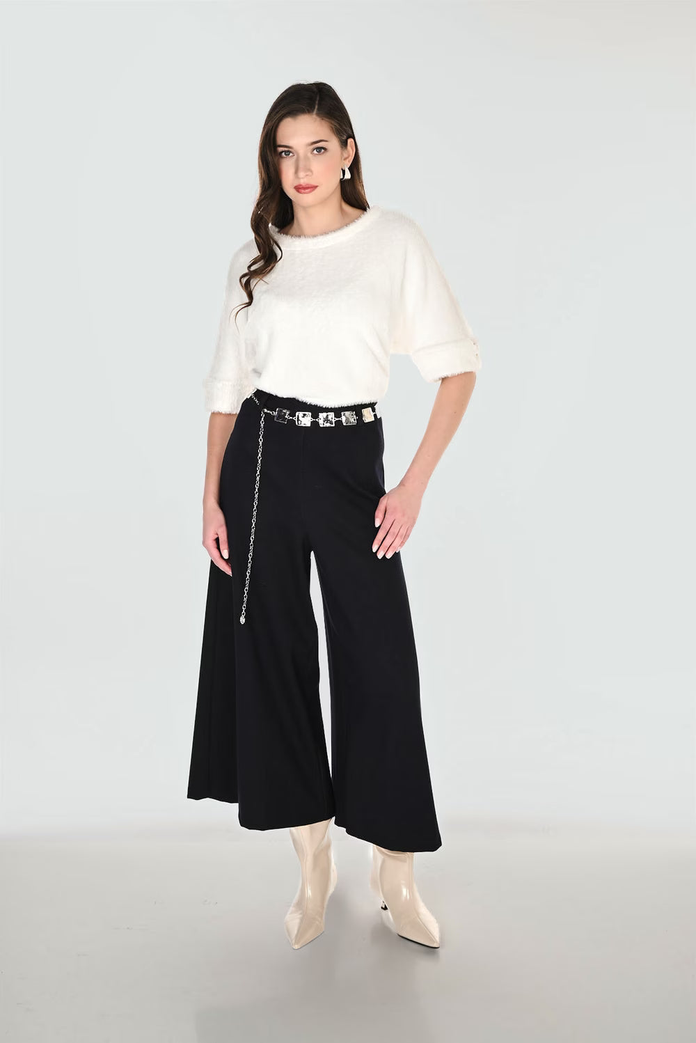 Belted Trousers Style 263186 DARK BLUE