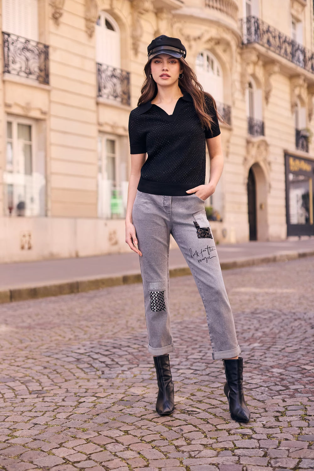 Embellished Mid-rise Trousers Style 264819