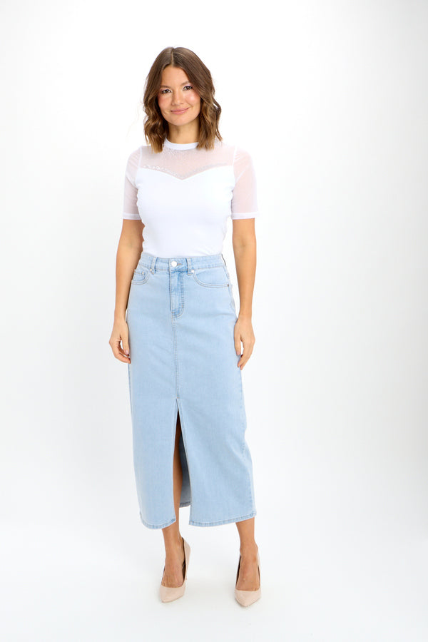 Long Denim skirt