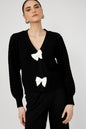 Knit Cardigan with bows 246224U