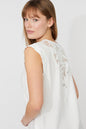 Floral Sleeveless V-neck Pullover Frank Lyman 261108