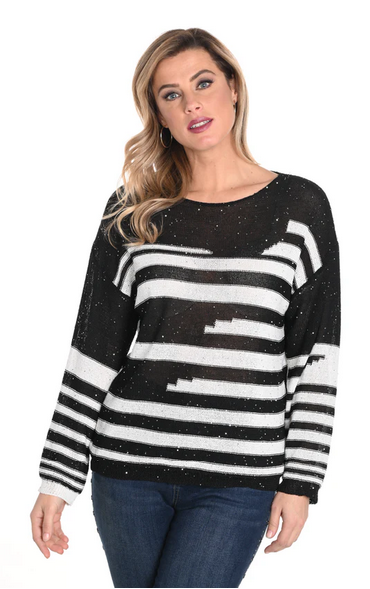 Striped Knit Sweater