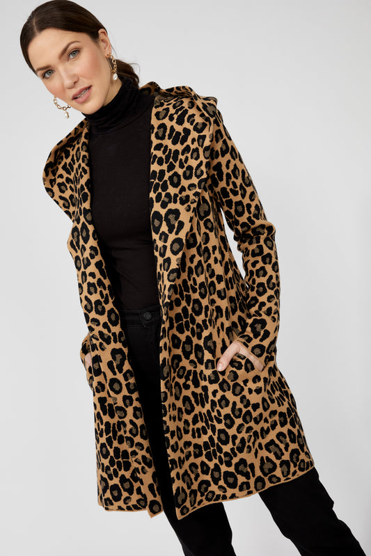 Leopard Print Cardigan Style 253812