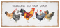 Welcome to our Coop Chicken on Burlap Wall Decor CB200315