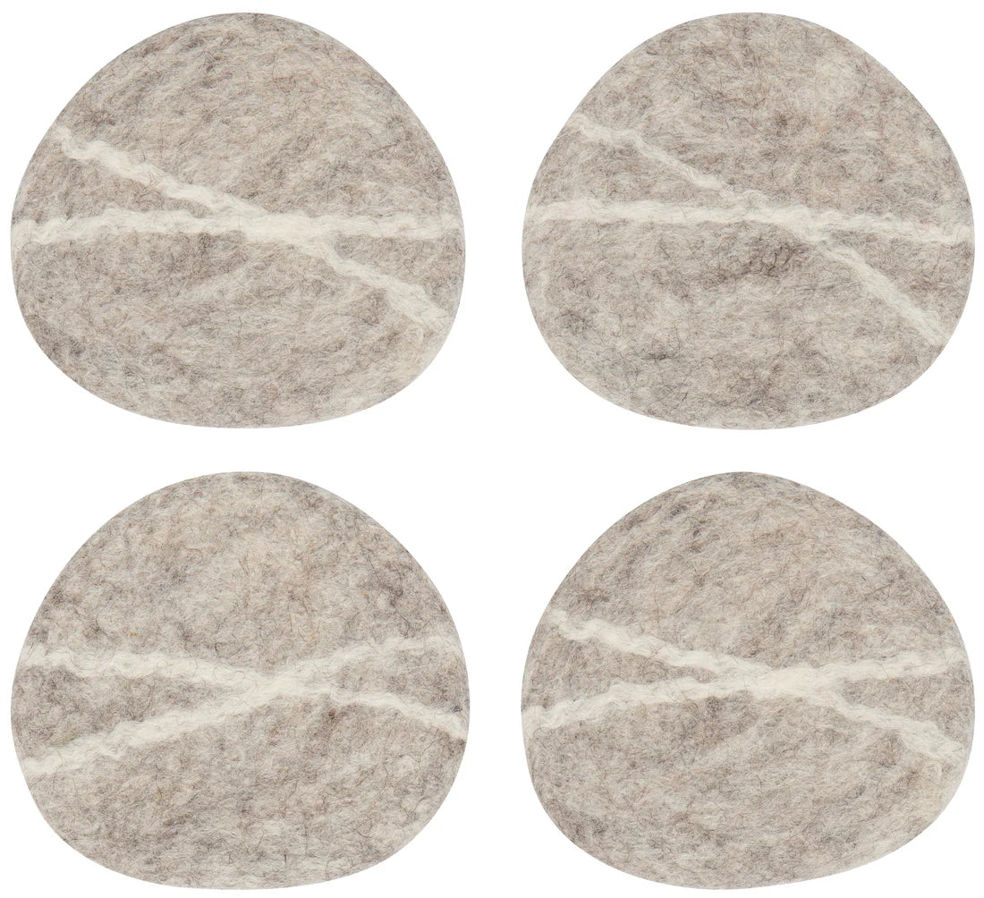 Striato Felt Coaster set of 4 - Flint