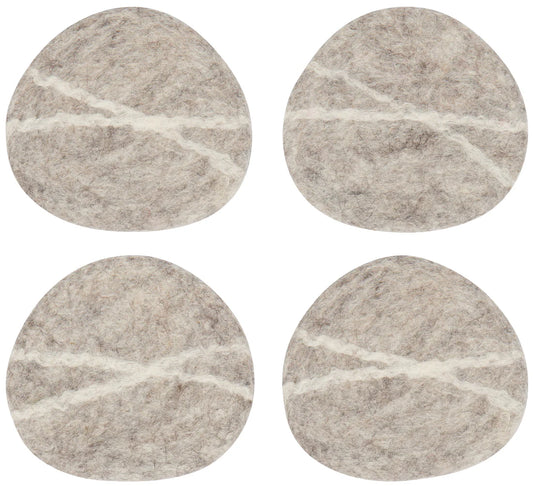 Striato Felt Coaster set of 4 - Flint