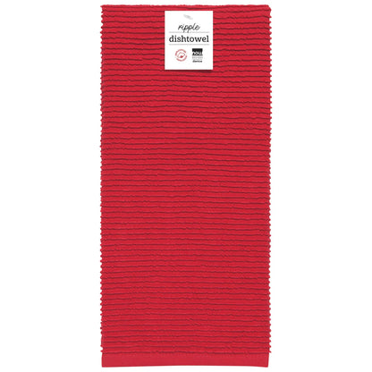 Ripple Red Dishtowel