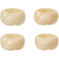 Ivory Resin Napkin Ring Set of 4
