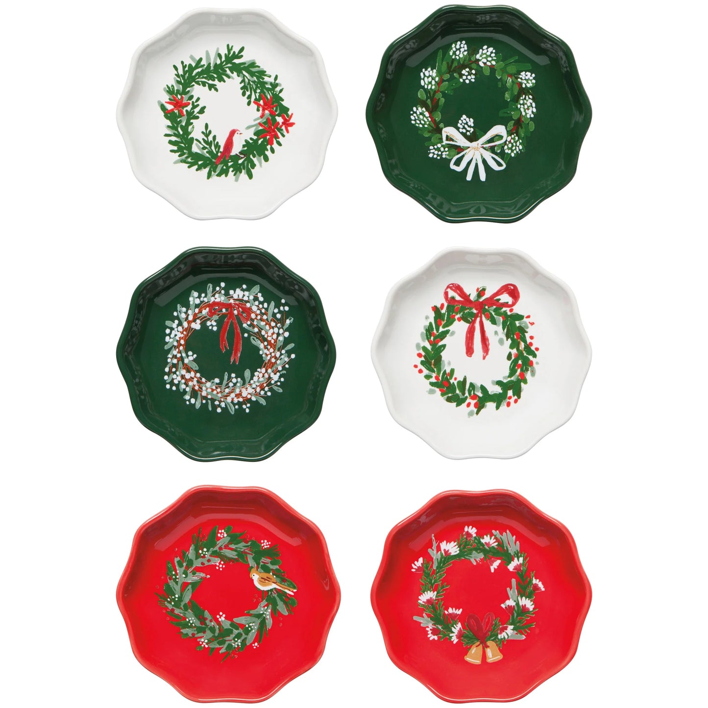 Wreath Pinch Bowls set/6