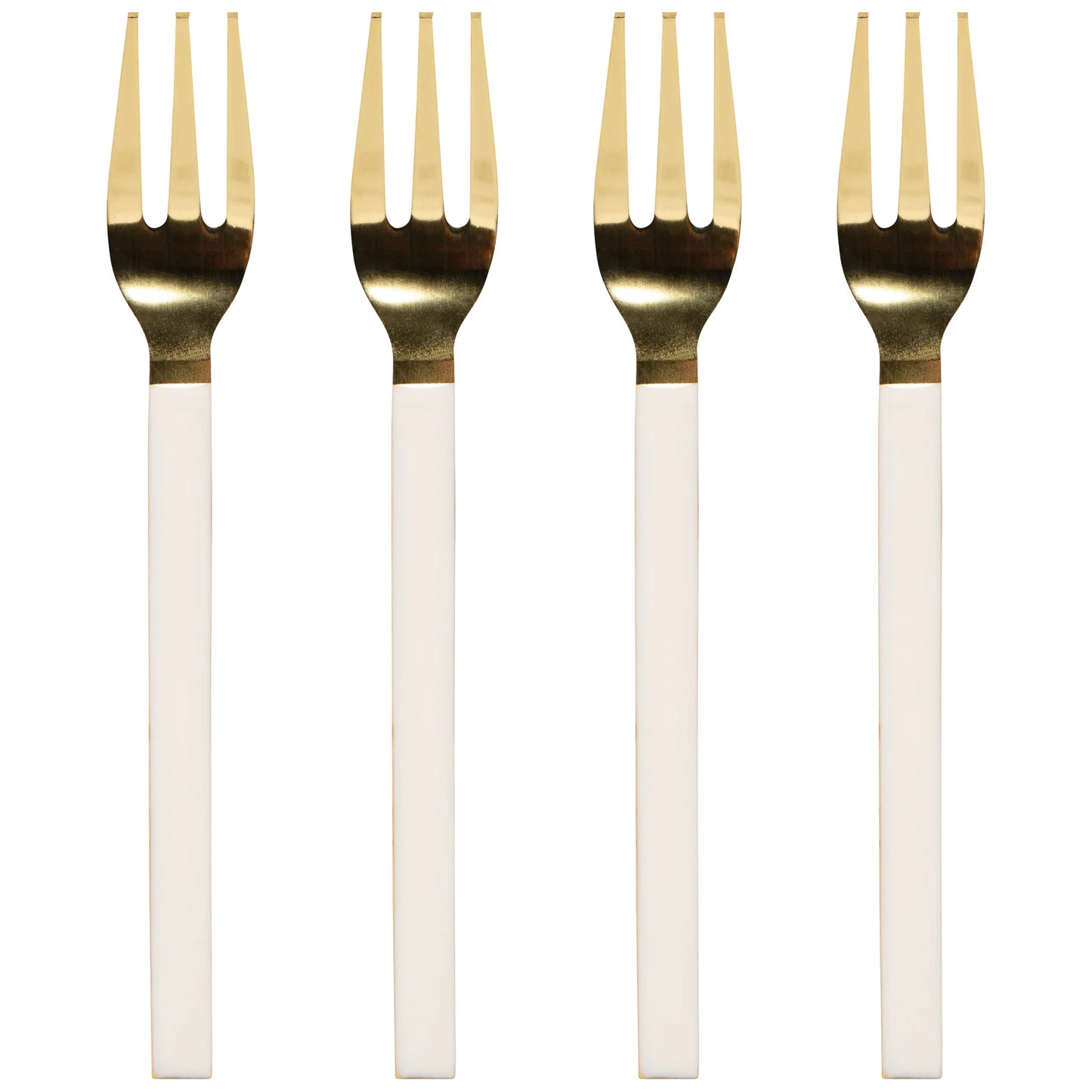 Dessert Forks - Ivory/Gold