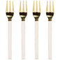 Dessert Forks - Ivory/Gold