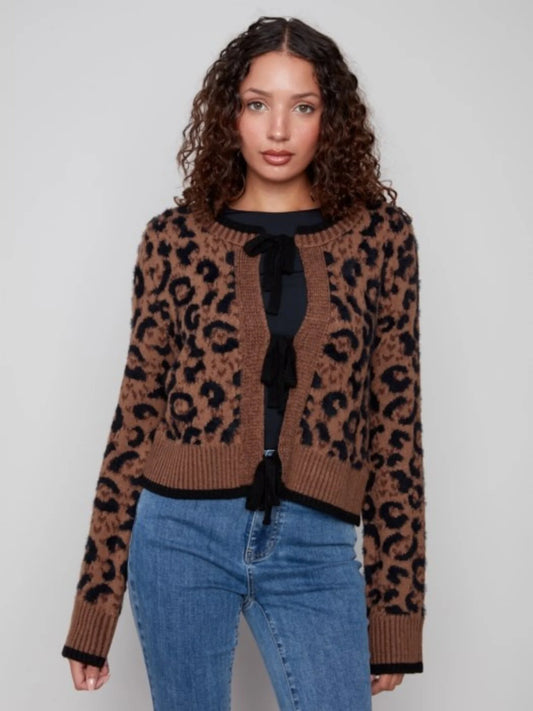 Charlie B C2933 Bow Tie Front Animal print