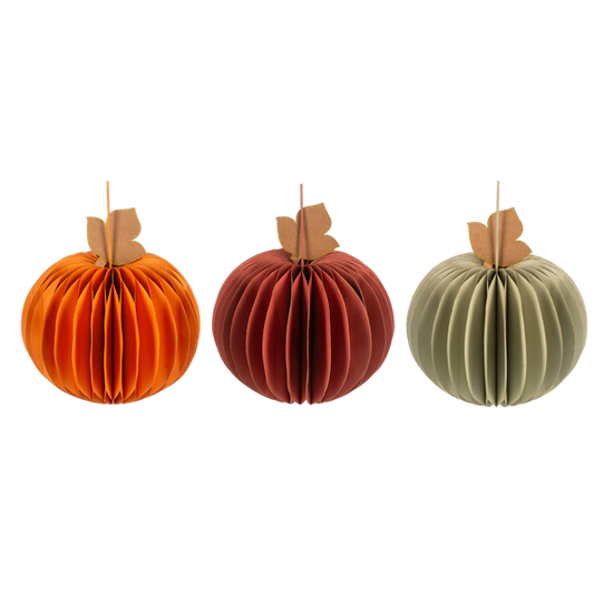 Honeycomb paper pumpkin