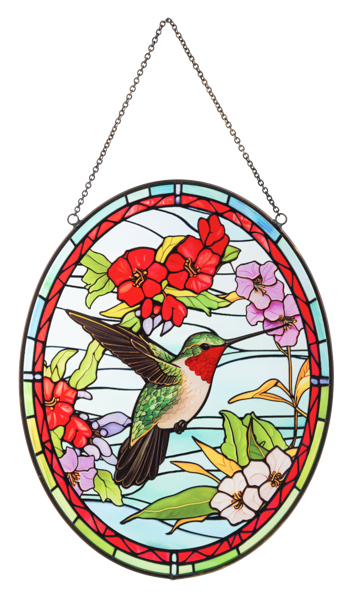 Stained Glass Hummingbird Suncatcher