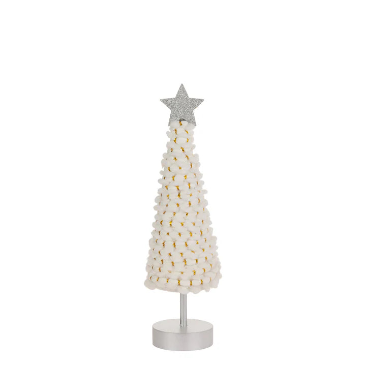 White and Gold Cone Tree With Star