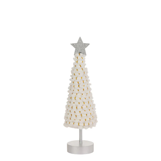 White and Gold Cone Tree With Star