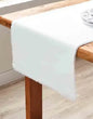 White Pom Table Runner 18x72 Inch