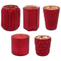 Cranberry Mercury Votive Holders