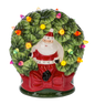 LED santa wreath