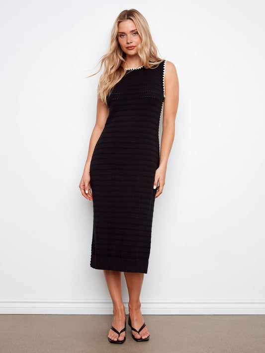Long sweater dress Navy C3259P-529C