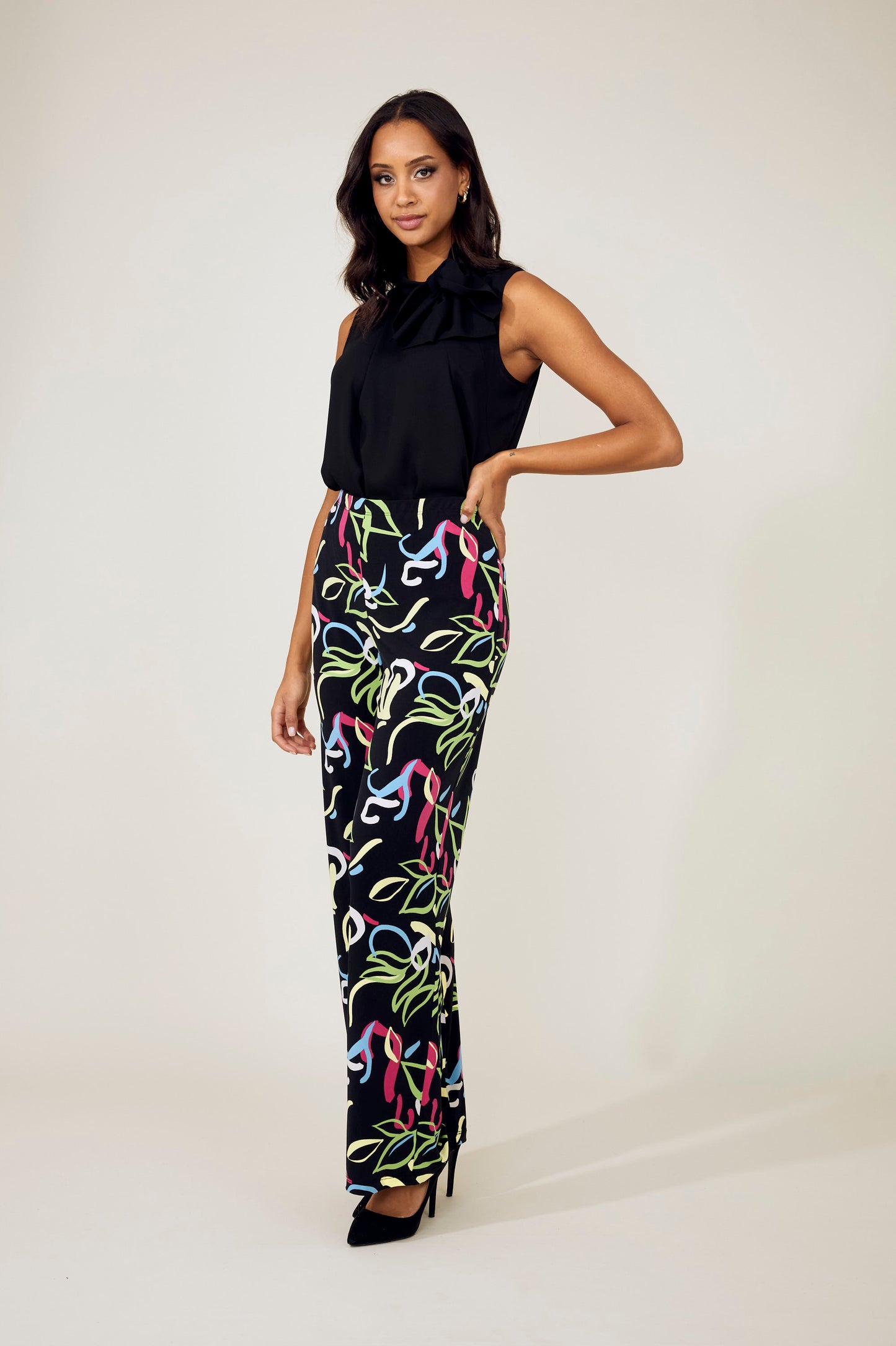 Floral high waisted pant