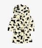 Black Bears on Natural Kids Fleece Robe