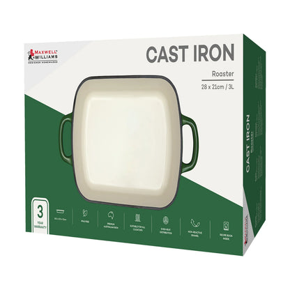 Cast Iron Roaster English Racing Green 3L