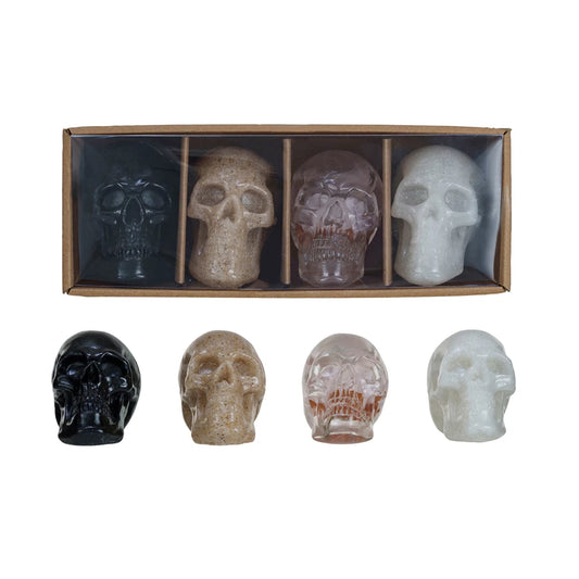 Resin Skulls, Boxed Set of 4