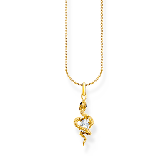 Thomas Sabo Gold-plated necklace with snake pendant