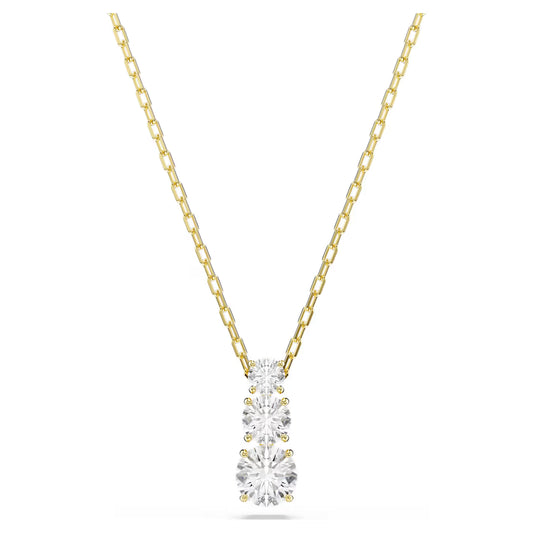 Stilla Attract pendant Round cut, White, 18K gold finish 5723298