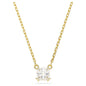 Stilla Attract pendant Square cut, White, 18k gold plated