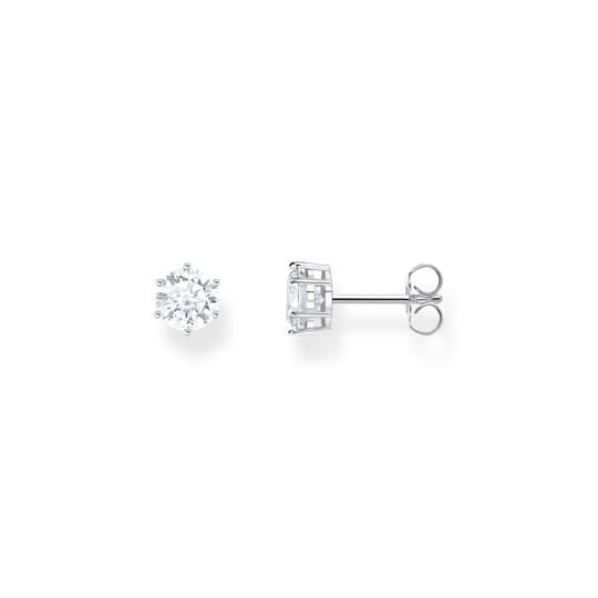 Thomas Sabo ilver ear studs with white zirconia in brilliant cut