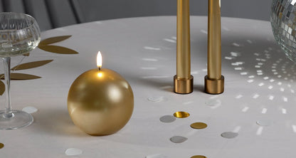 Uyuni Gold Round Candle